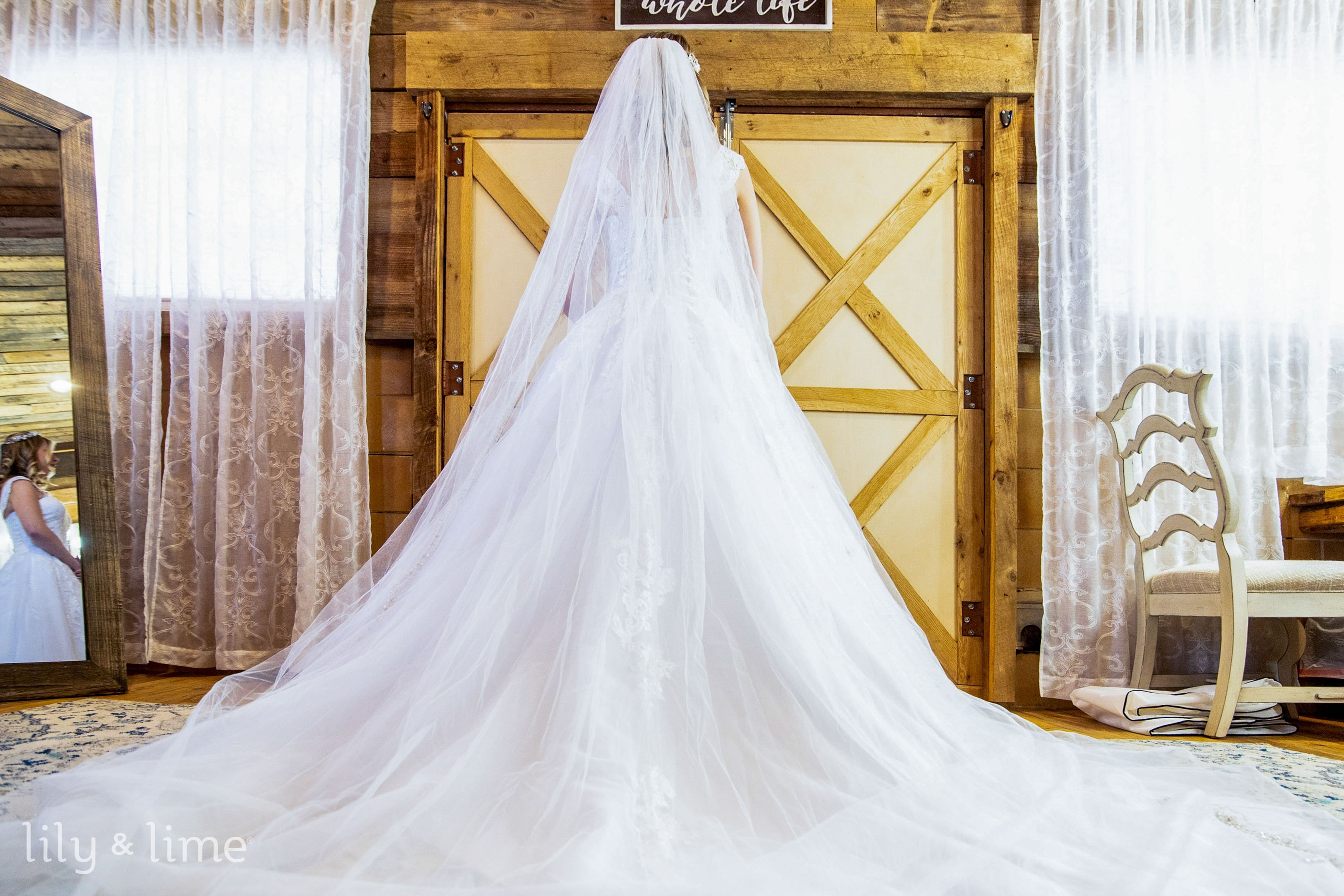 Little Luxuries Designs Four-Tier Champagne Cathedral Wedding Veil