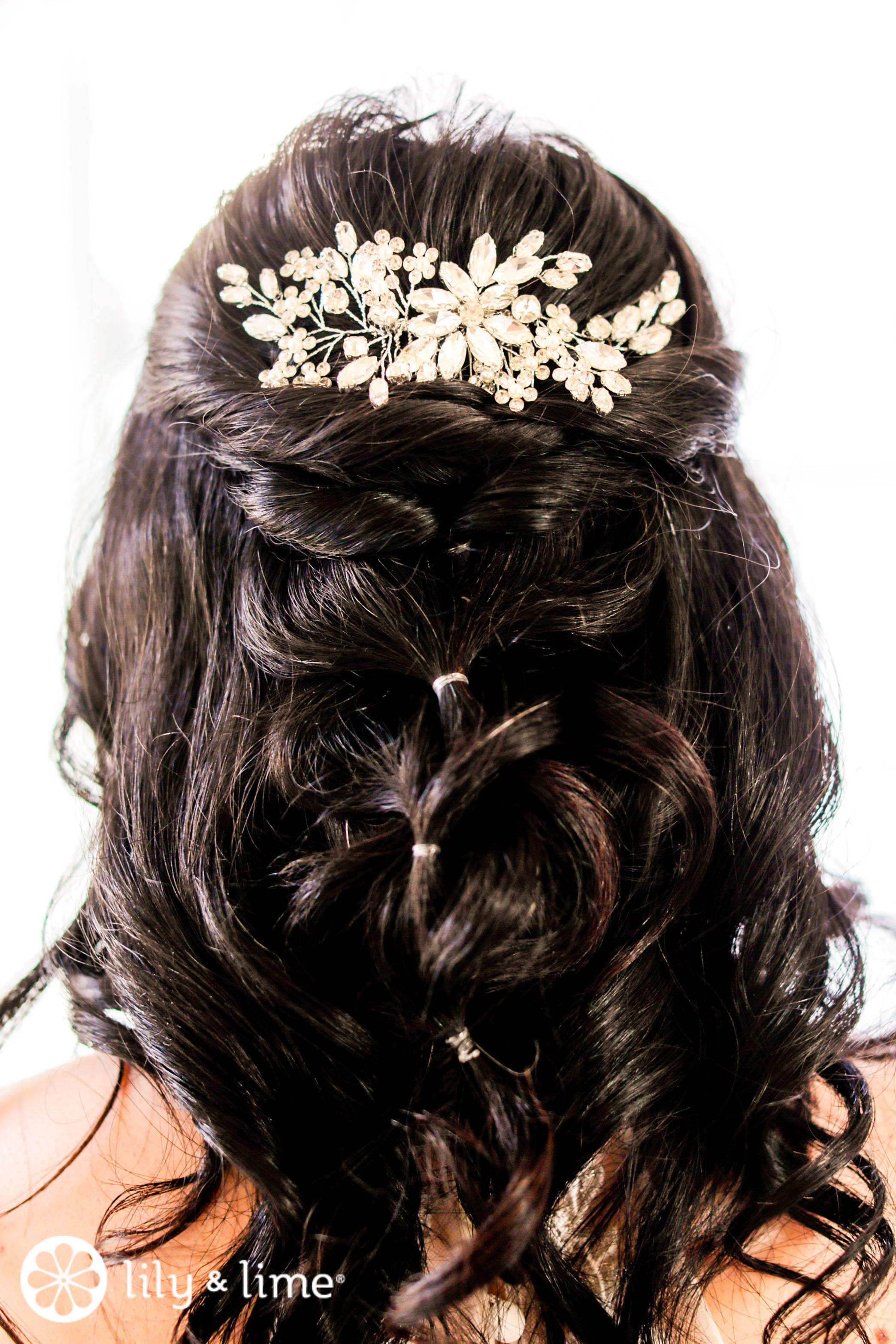 DIY Bridal Hairstyle For A Winter Bride Lily Lime