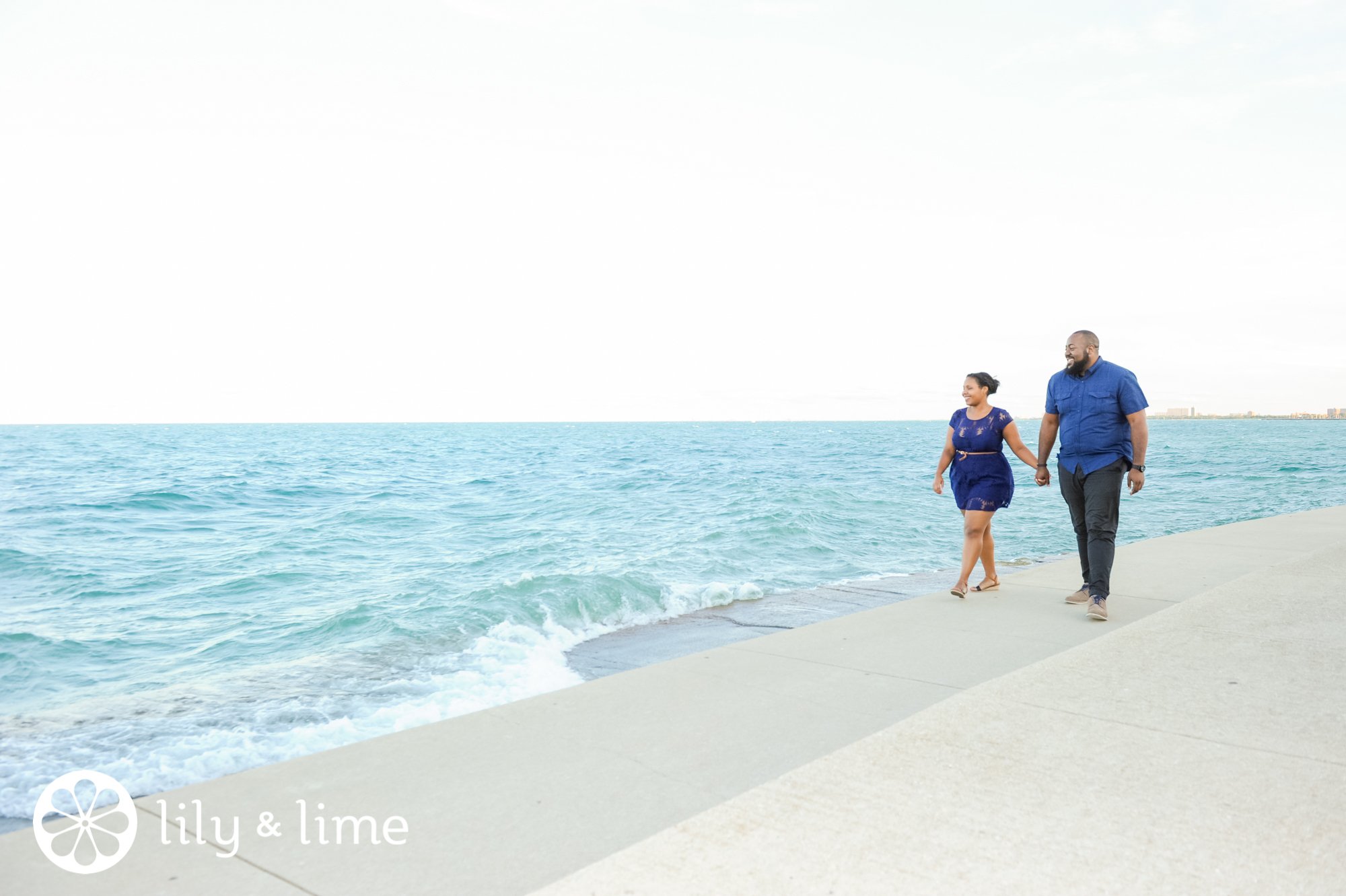 chicago lake engagement session