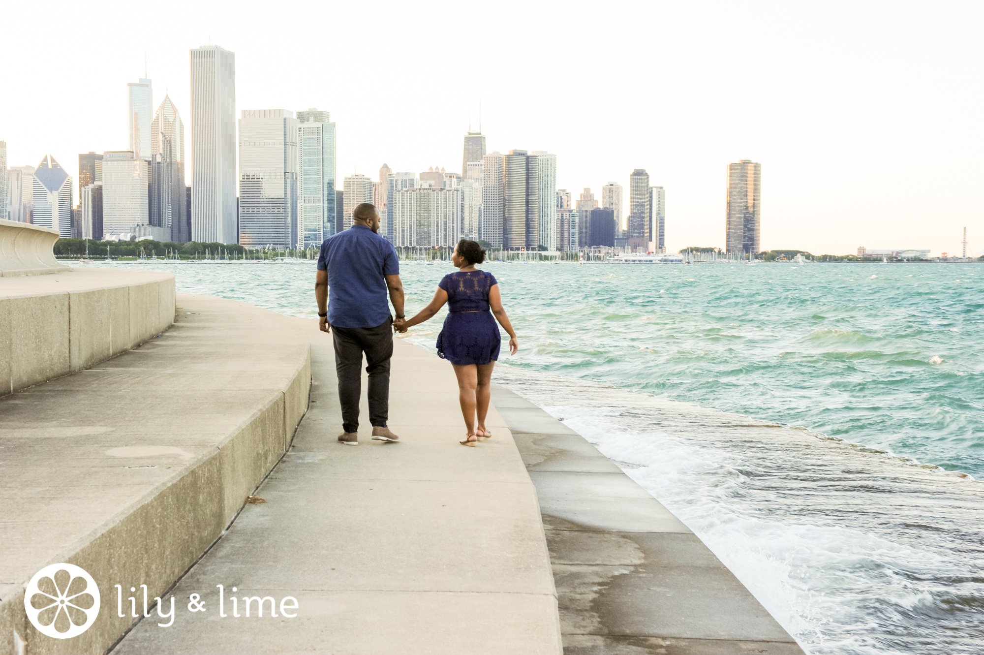 chicago skyline wedding photos